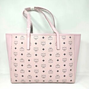 MCM Pink Logo Tote Bag